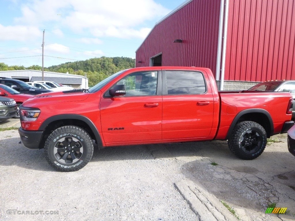 2019 1500 Rebel Crew Cab 4x4 - Flame Red / Black/Red photo #2