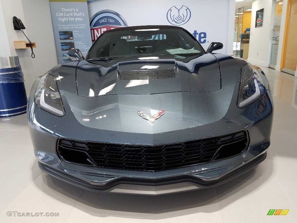 2019 Corvette Grand Sport Convertible - Shadow Gray Metallic / Black photo #2
