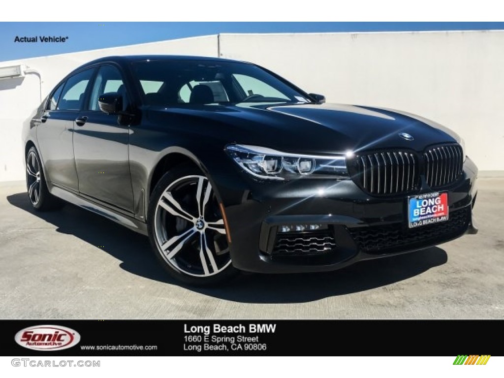 2019 7 Series 740i Sedan - Black Sapphire Metallic / Black photo #1