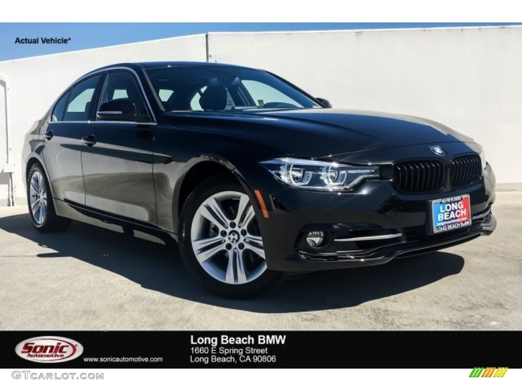 2018 3 Series 330i Sedan - Black Sapphire Metallic / Black photo #1