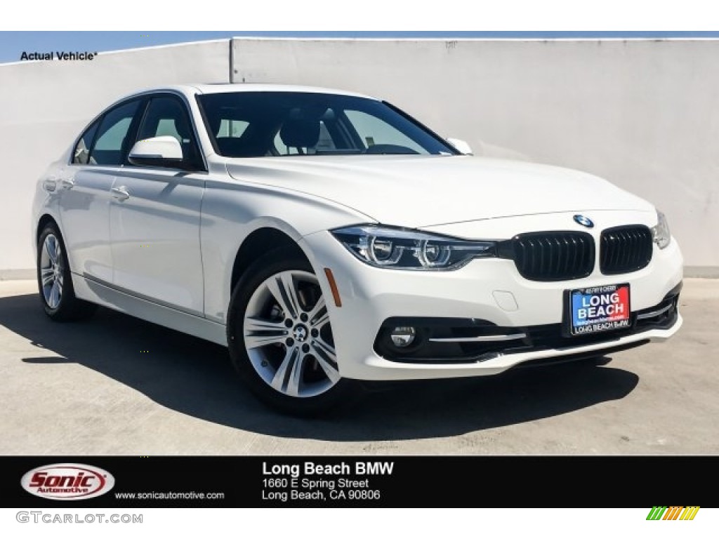 2018 3 Series 330i Sedan - Alpine White / Black photo #1