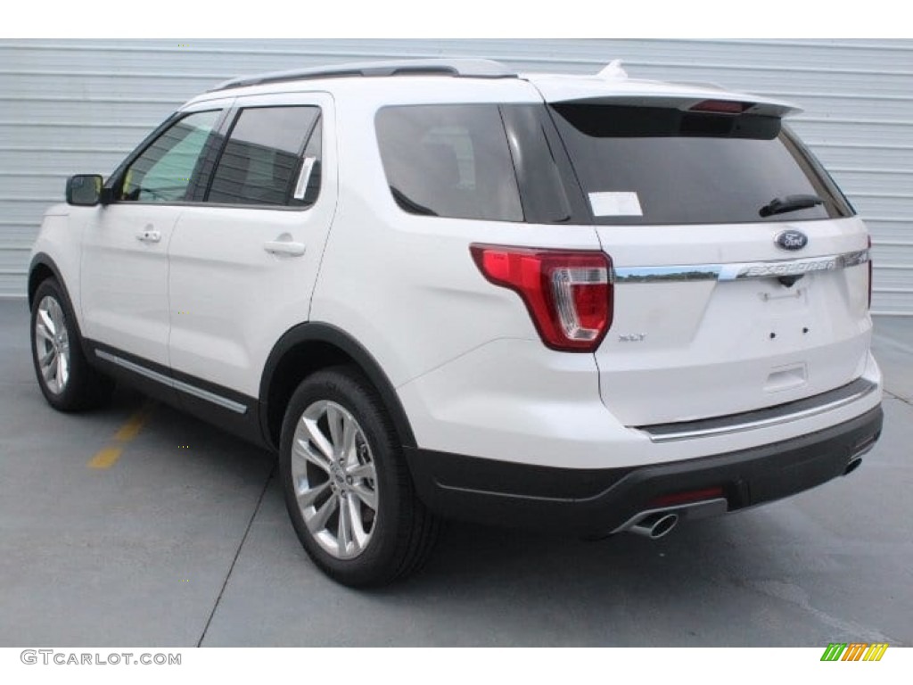2018 Explorer XLT - White Platinum / Ebony Black photo #7