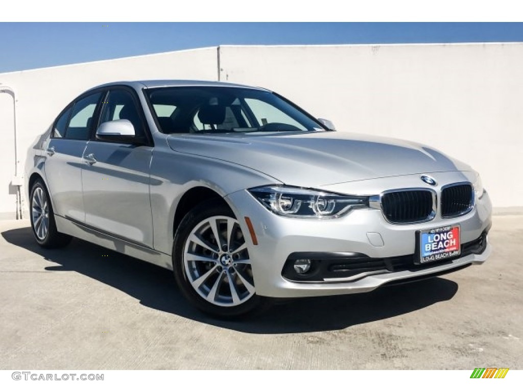 2018 3 Series 320i Sedan - Glacier Silver Metallic / Black photo #12