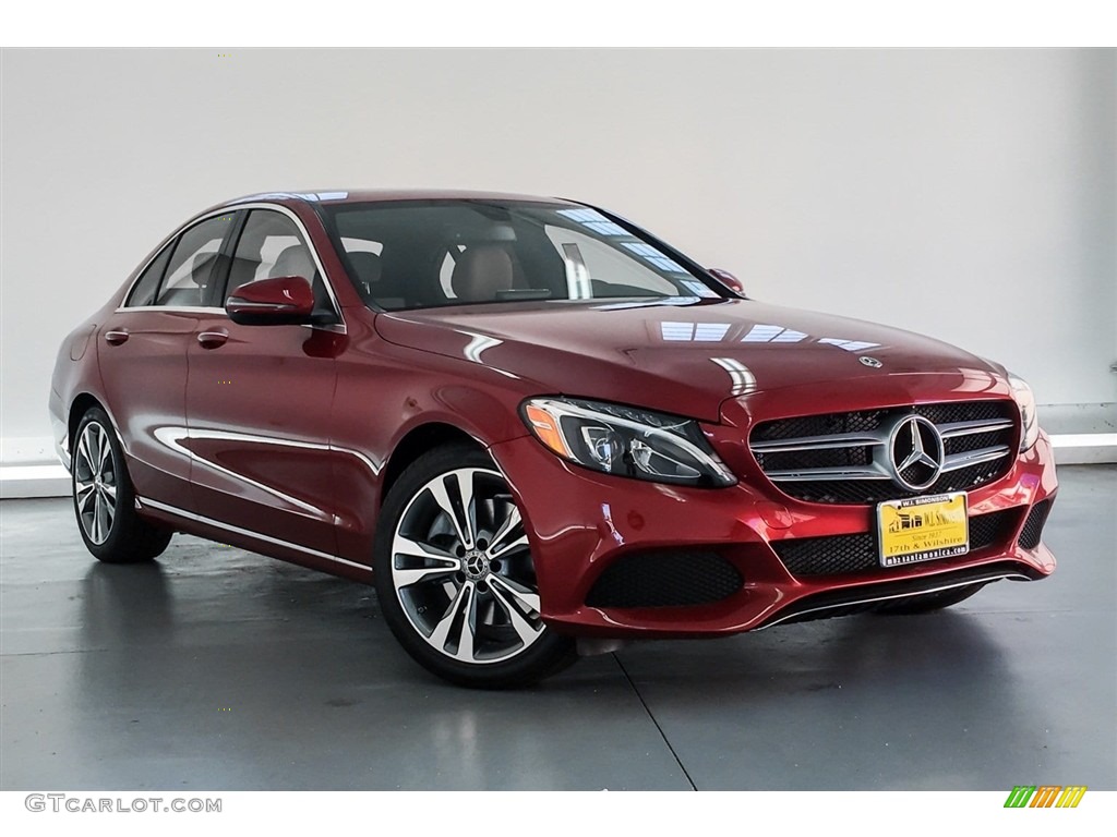 designo Cardinal Red Metallic 2018 Mercedes-Benz C 300 Sedan Exterior Photo #129411601