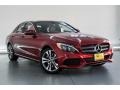 designo Cardinal Red Metallic 2018 Mercedes-Benz C 300 Sedan Exterior