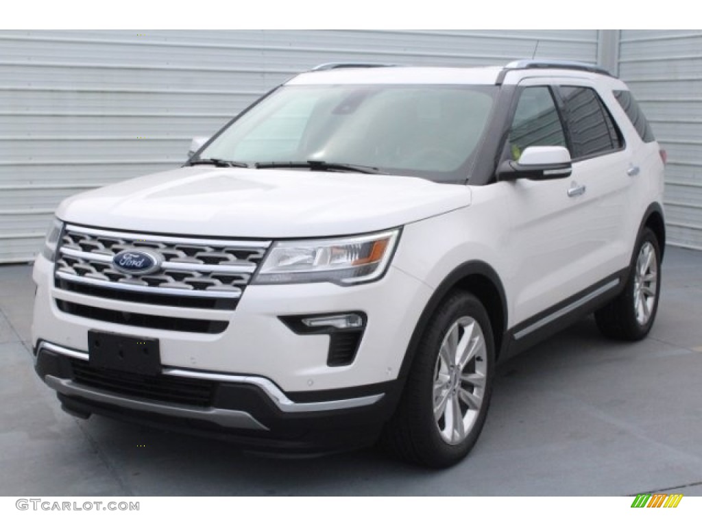 2018 Explorer Limited - White Platinum / Ebony Black photo #3