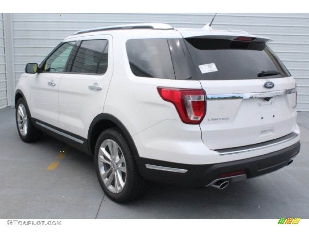 2018 Explorer Limited - White Platinum / Ebony Black photo #7