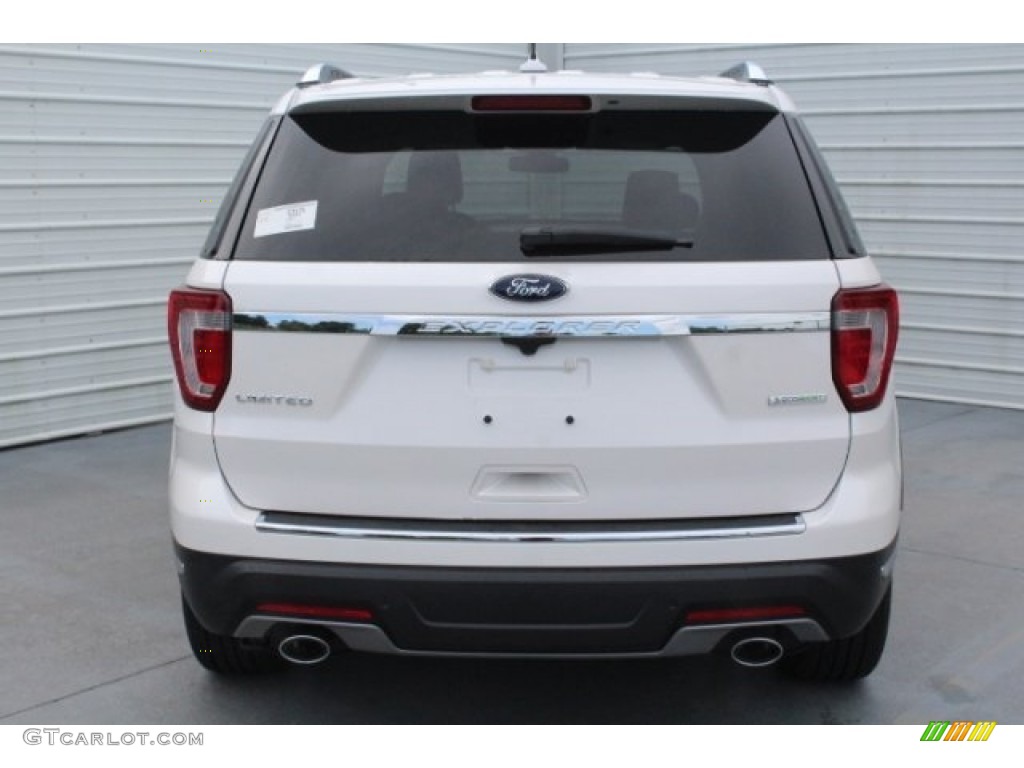 2018 Explorer Limited - White Platinum / Ebony Black photo #8