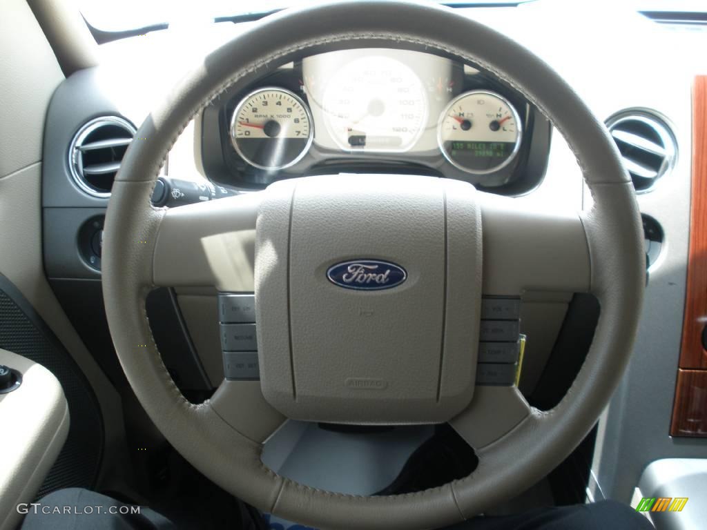 2006 F150 Lariat SuperCrew 4x4 - Dark Toreador Red Metallic / Tan photo #23