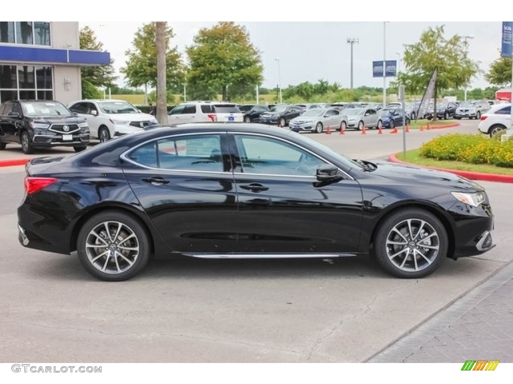 Crystal Black Pearl 2018 Acura TLX V6 SH-AWD Technology Sedan Exterior Photo #129429980