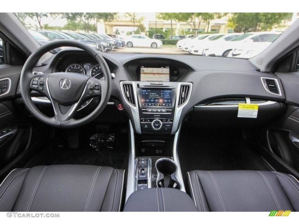 2018 Acura TLX V6 SH-AWD Technology Sedan Ebony Dashboard Photo #129429996
