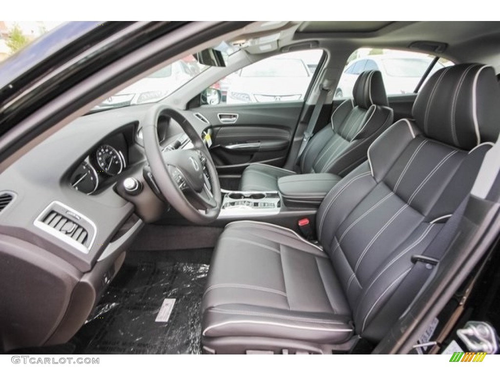 Ebony Interior 2018 Acura TLX V6 SH-AWD Technology Sedan Photo #129430107