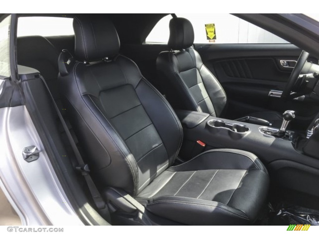 Ebony Interior 2017 Ford Mustang EcoBoost Premium Convertible Photo #129430120