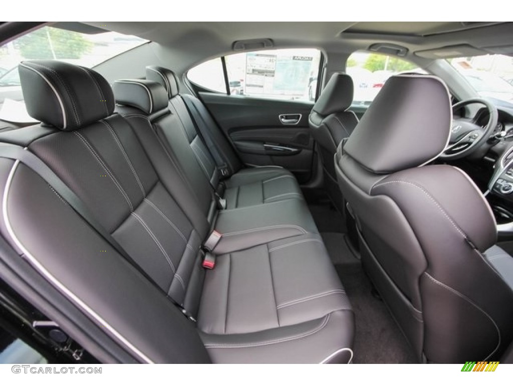 Ebony Interior 2018 Acura TLX V6 SH-AWD Technology Sedan Photo #129430182