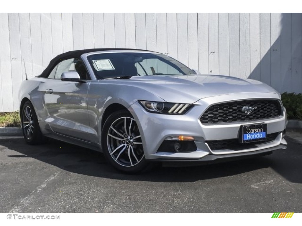 Ingot Silver 2017 Ford Mustang EcoBoost Premium Convertible Exterior Photo #129430239