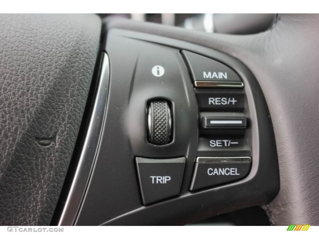 2018 Acura TLX V6 SH-AWD Technology Sedan Ebony Steering Wheel Photo #129430503