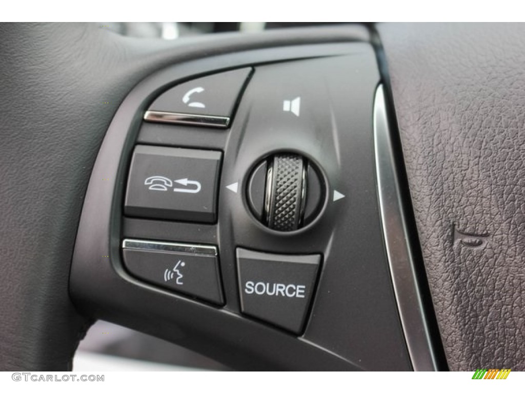 2018 Acura TLX V6 SH-AWD Technology Sedan Ebony Steering Wheel Photo #129430527