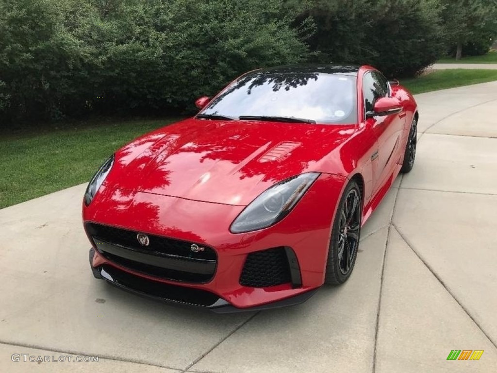 2017 F-TYPE SVR AWD Coupe - Caldera Red / SVR Quilted Jet W/Red Stitching photo #1