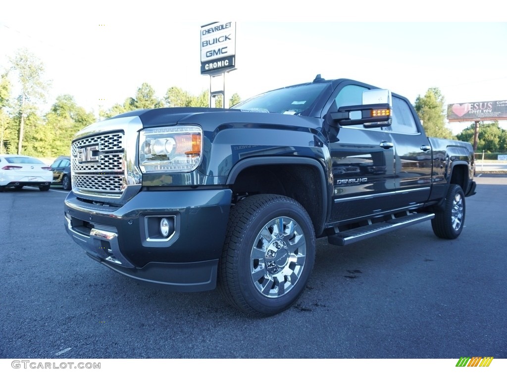 Dark Slate Metallic 2019 GMC Sierra 2500HD Denali Crew Cab 4WD Exterior Photo #129435591