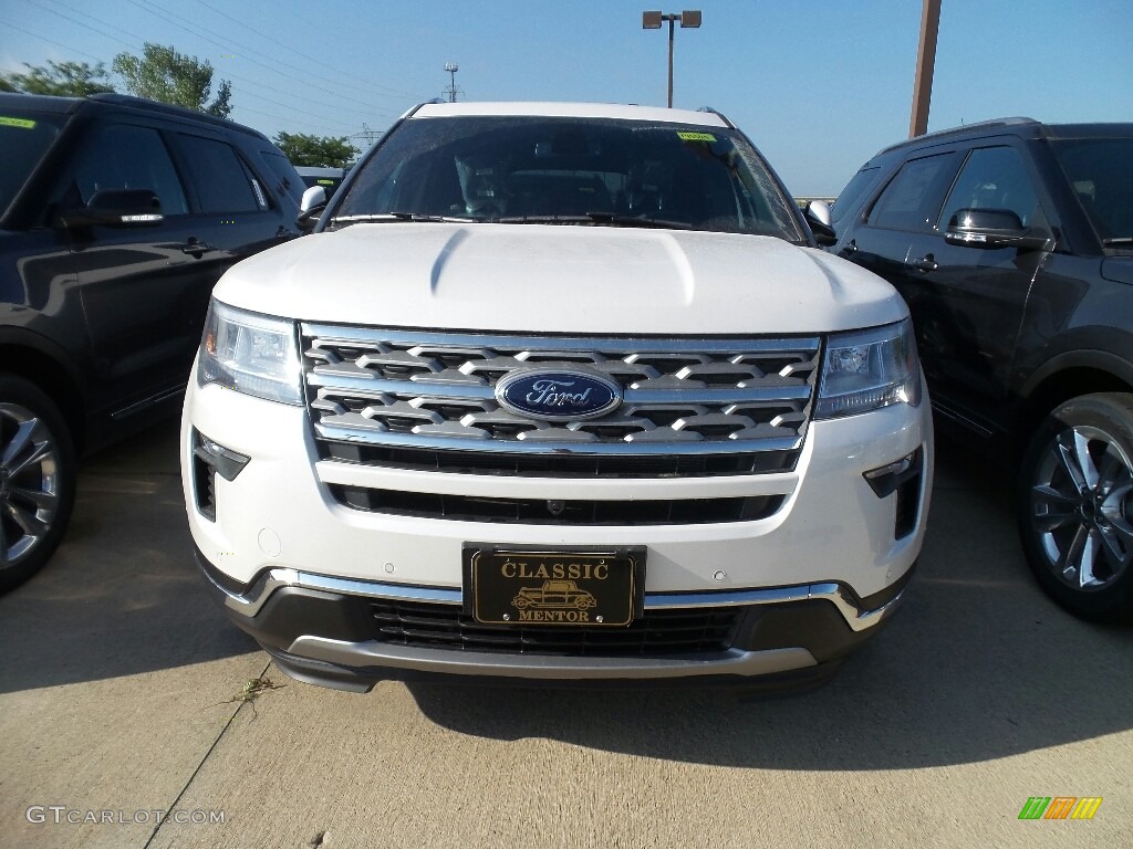 2018 Explorer Limited 4WD - White Platinum / Ebony Black photo #2