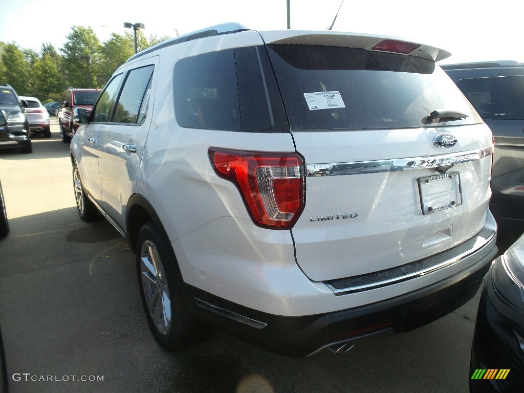 2018 Explorer Limited 4WD - White Platinum / Ebony Black photo #3