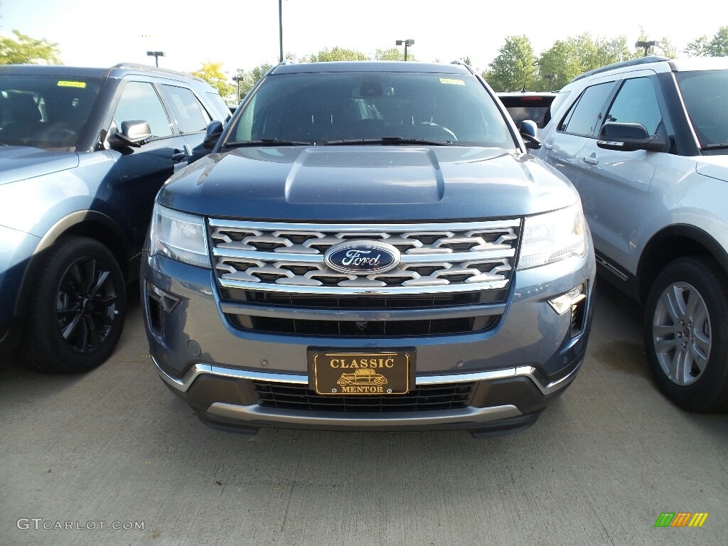 2018 Explorer Limited 4WD - Blue Metallic / Ebony Black photo #2