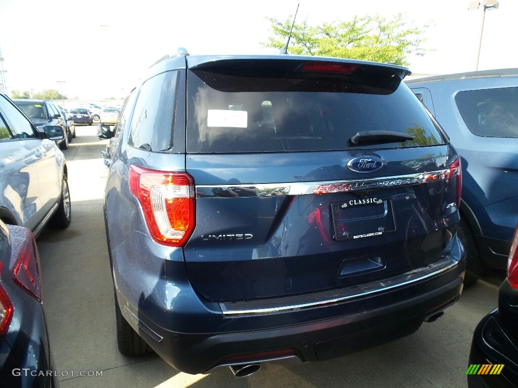 2018 Explorer Limited 4WD - Blue Metallic / Ebony Black photo #3