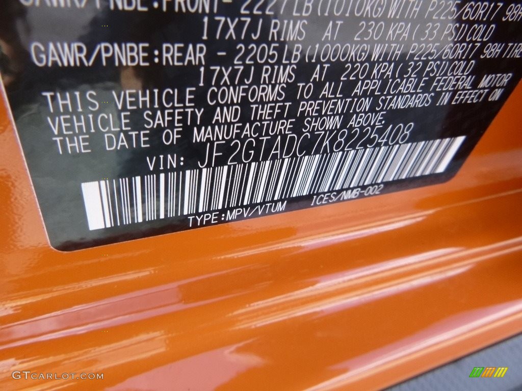 2019 Crosstrek 2.0i Premium - Sunshine Orange / Black photo #16