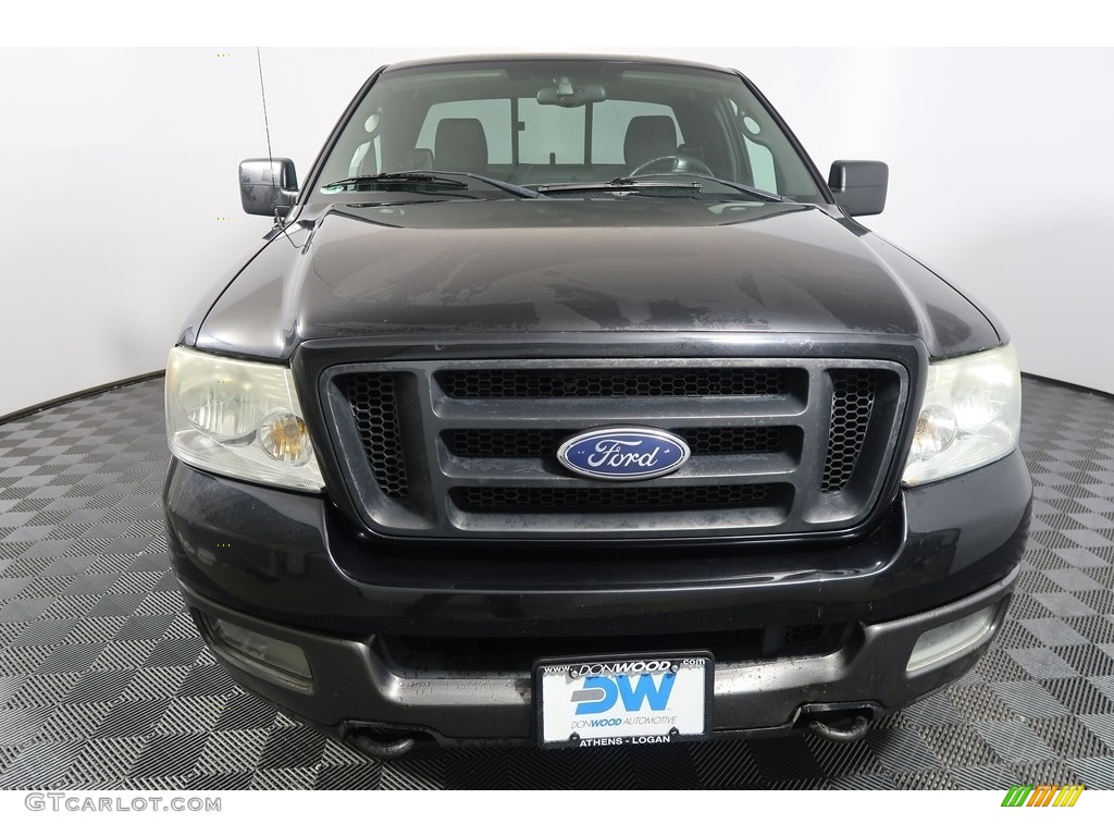 2004 F150 FX4 Regular Cab 4x4 - Black / Black/Medium Flint photo #4