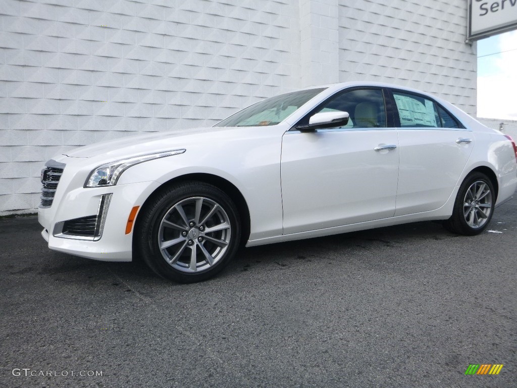 Crystal White Tricoat 2018 Cadillac CTS Luxury AWD Exterior Photo #129449180
