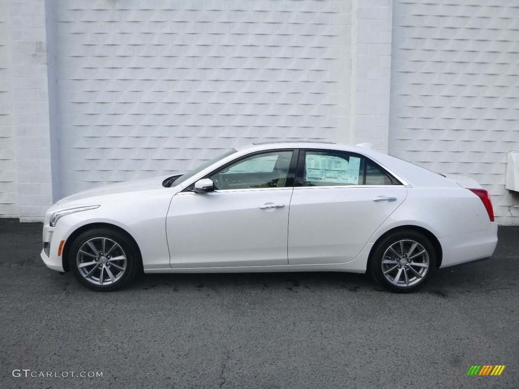 Crystal White Tricoat 2018 Cadillac CTS Luxury AWD Exterior Photo #129449204