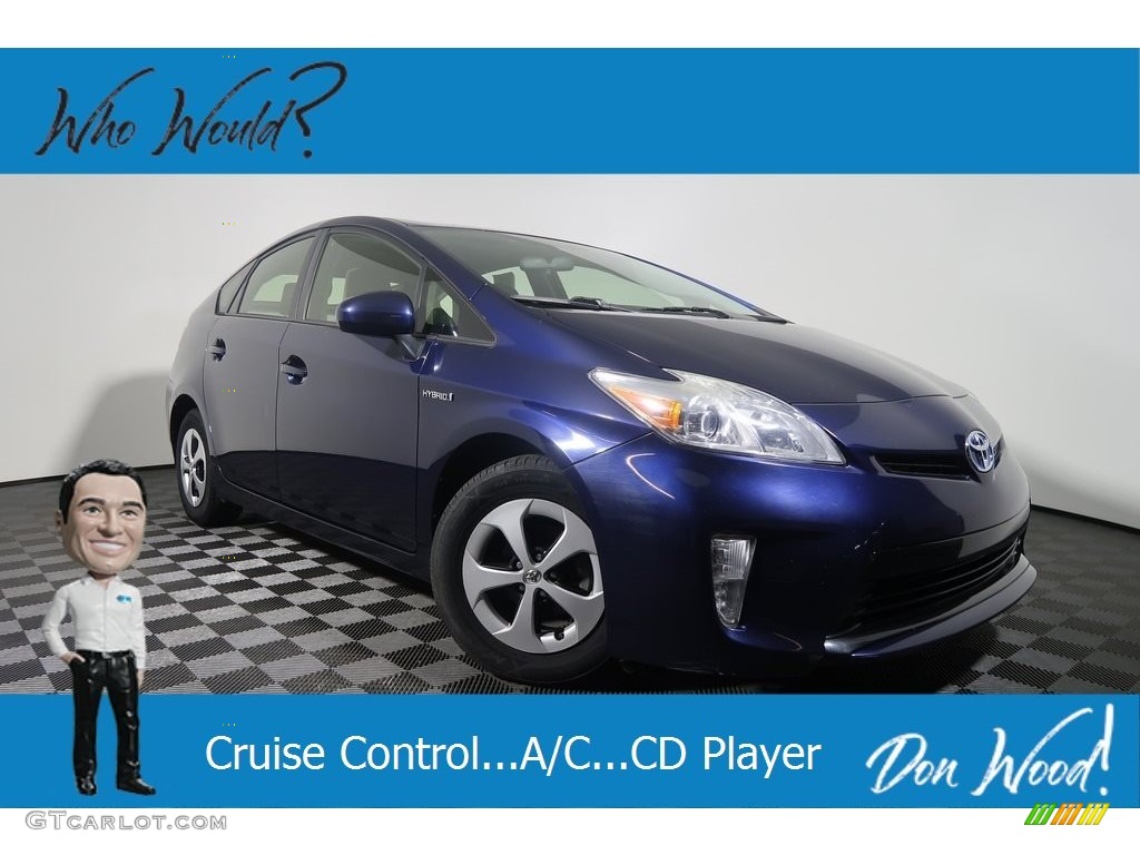 2013 Prius Two Hybrid - Nautical Blue Metallic / Dark Gray photo #1