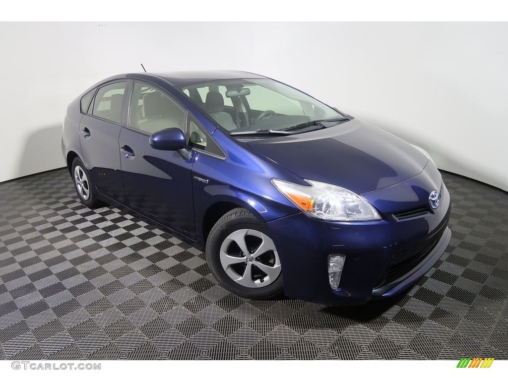 2013 Prius Two Hybrid - Nautical Blue Metallic / Dark Gray photo #5