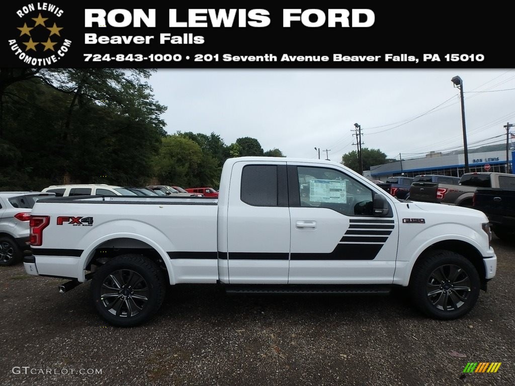 2018 F150 XLT SuperCab 4x4 - Oxford White / Special Edition Black/Red photo #1
