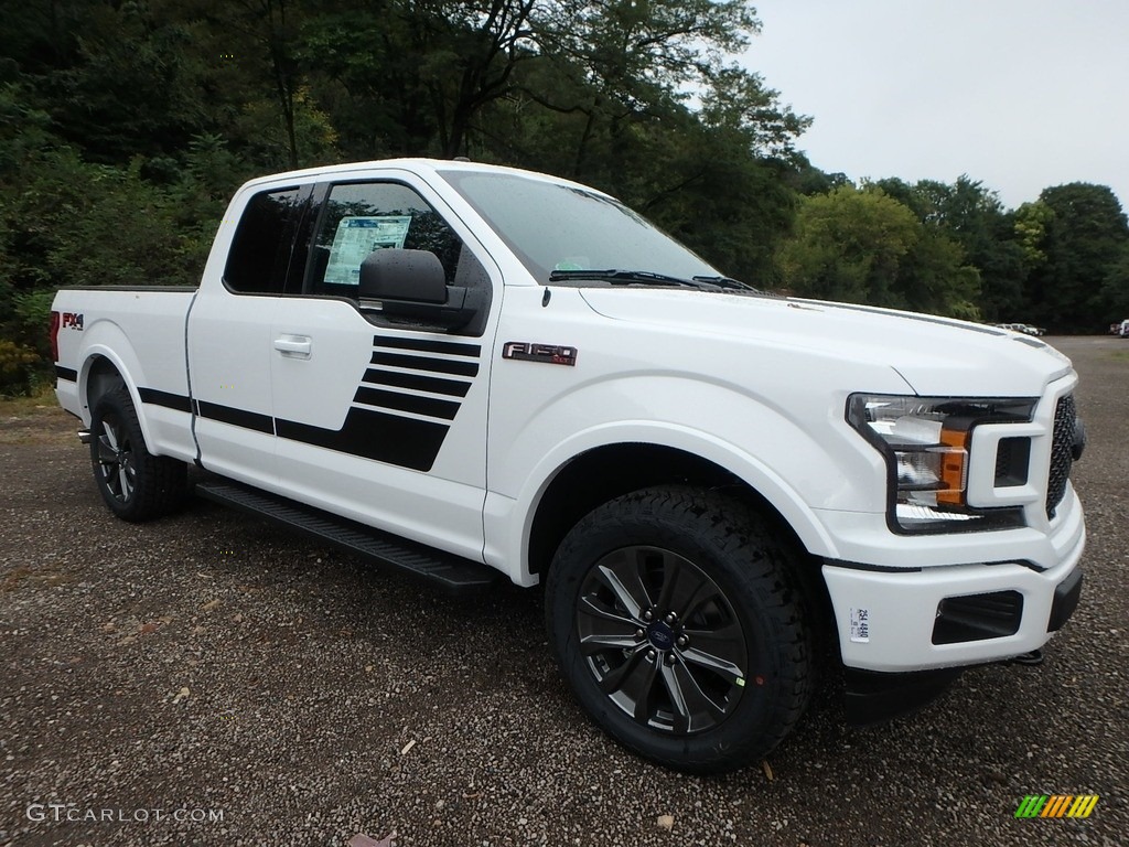 2018 F150 XLT SuperCab 4x4 - Oxford White / Special Edition Black/Red photo #8