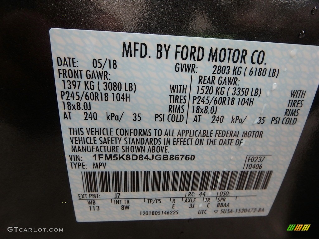 2018 Explorer XLT 4WD - Magnetic Metallic / Ebony Black photo #16