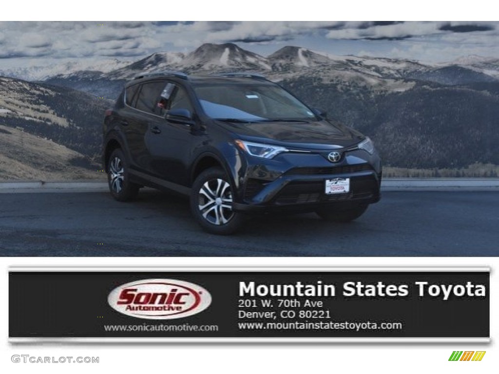 2018 RAV4 LE - Galactic Aqua Mica / Black photo #1