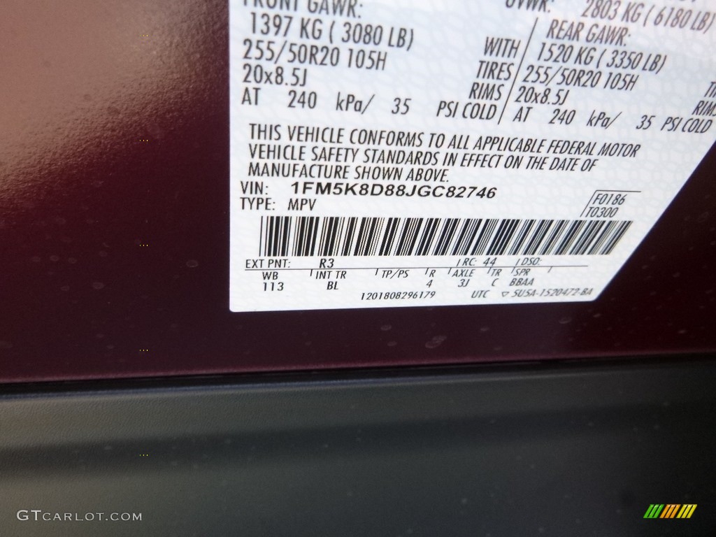 2018 Explorer XLT 4WD - Burgundy Velvet / Medium Stone photo #11
