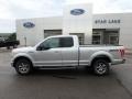 2015 Ingot Silver Metallic Ford F150 XLT SuperCab 4x4  photo #8