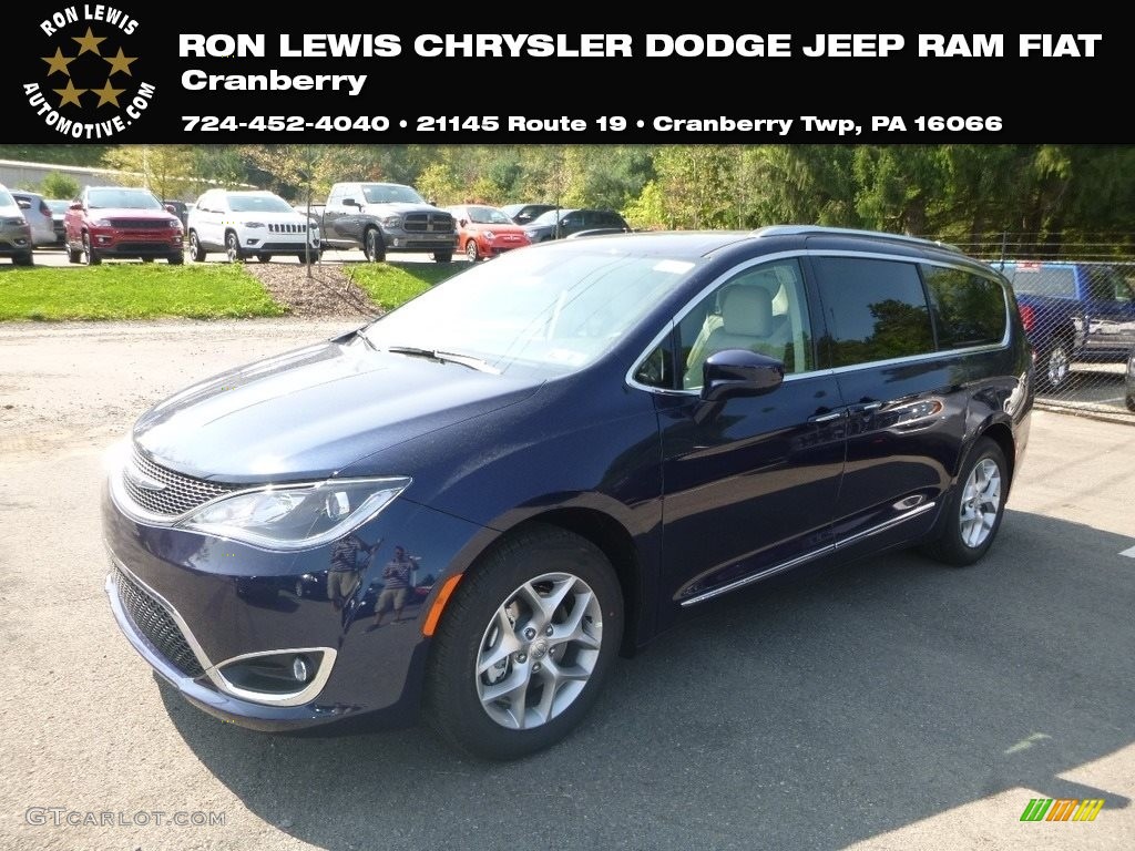 2019 Pacifica Touring L - Jazz Blue Pearl / Cognac/Alloy photo #1