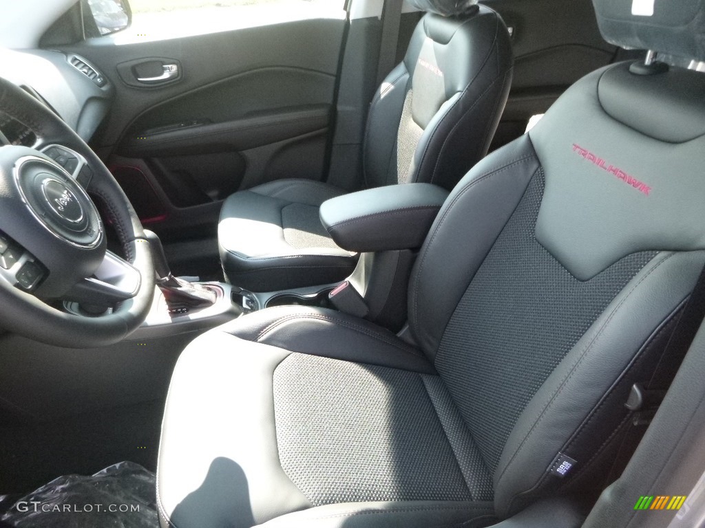 Black/Ruby Interior 2019 Jeep Compass Trailhawk 4x4 Photo #129472202