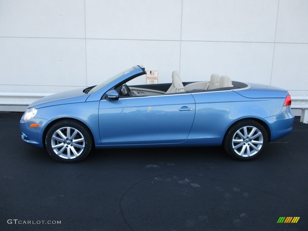 2010 Eos Komfort - Eismeer Blue Metallic / Cornsilk Beige photo #2