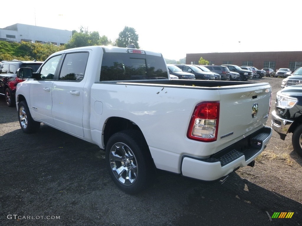 2019 1500 Big Horn Crew Cab 4x4 - Bright White / Black/Light Frost Beige photo #3