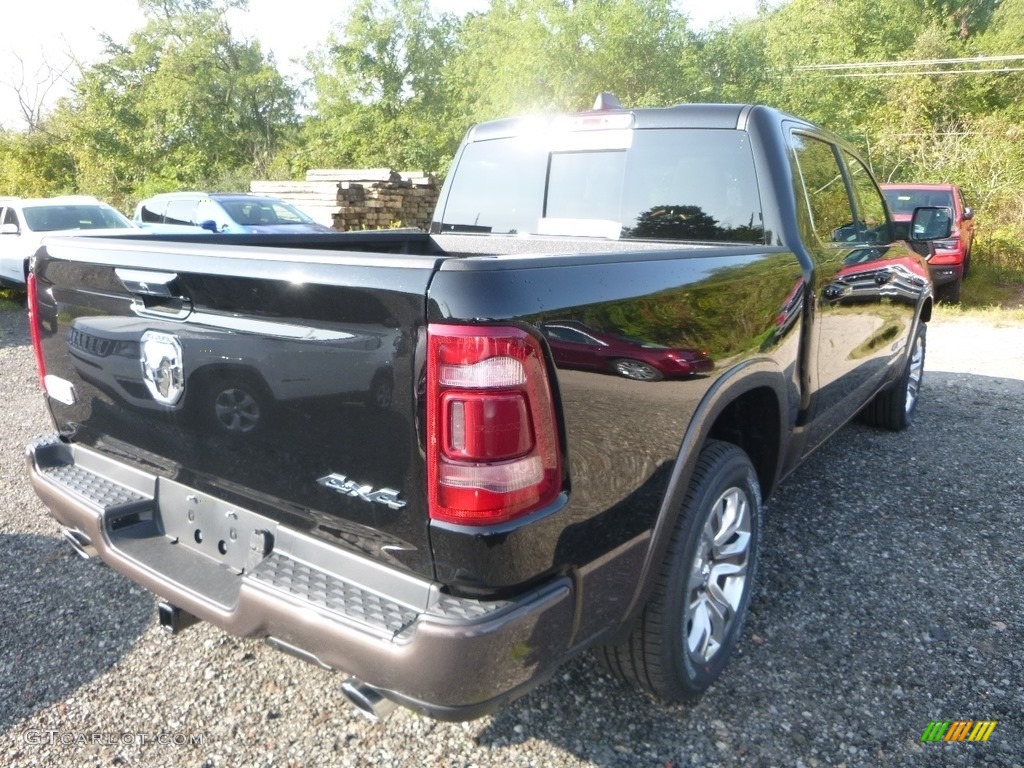 2019 1500 Long Horn Crew Cab 4x4 - Diamond Black Crystal Pearl / Black/New Saddle photo #5