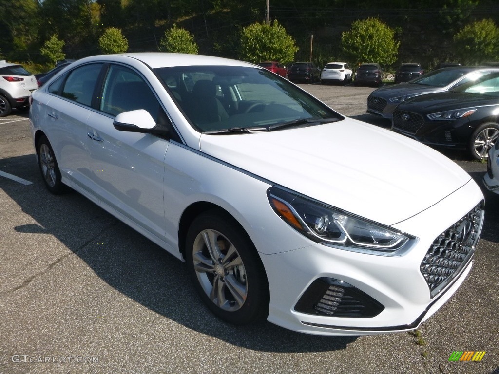 Quartz White Pearl 2019 Hyundai Sonata SEL Exterior Photo #129478778