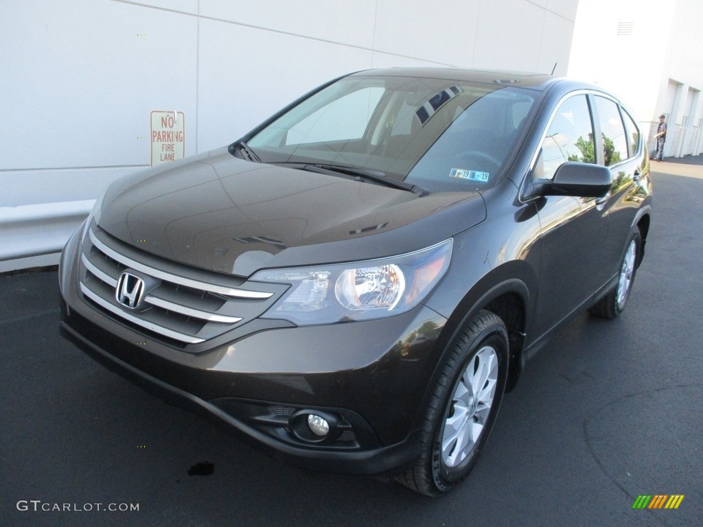 2013 CR-V EX AWD - Kona Coffee Metallic / Black photo #9