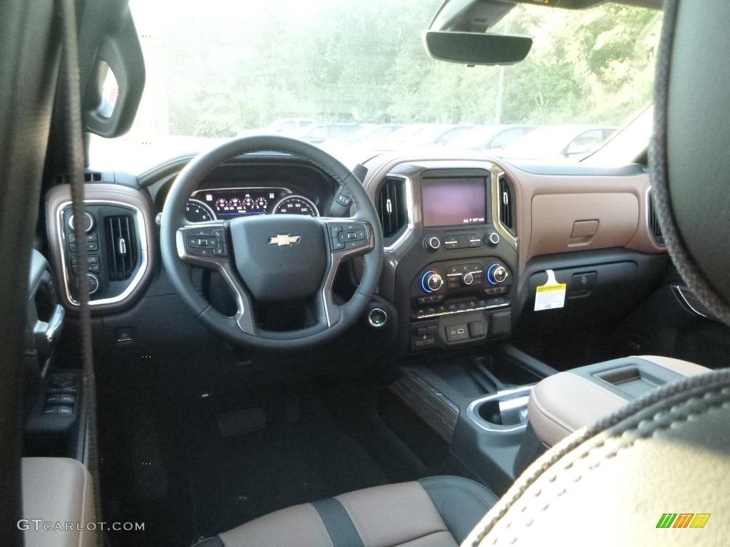 Jet Black Interior 2019 Chevrolet Silverado 1500 High Country Crew Cab 4WD Photo #129483824
