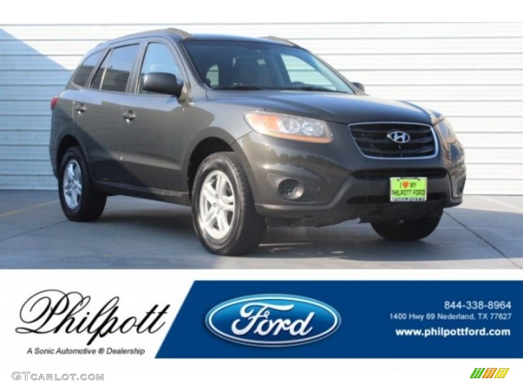 2010 Santa Fe GLS - Black Forest Green Metallic / Gray photo #1