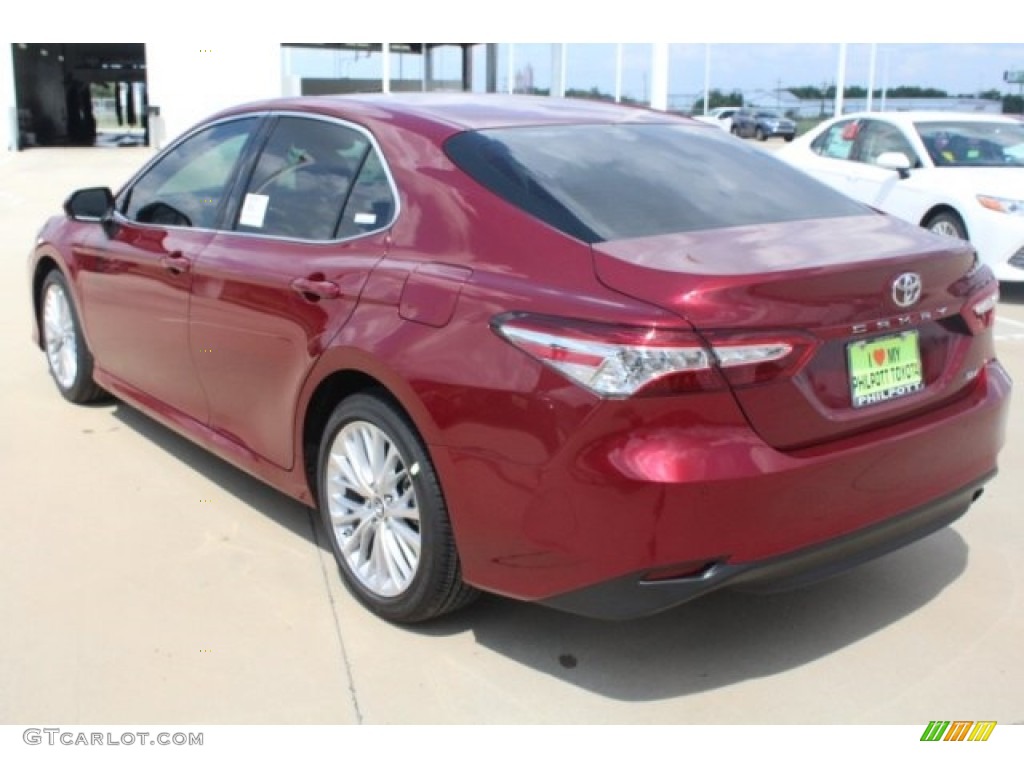 2018 Camry XLE - Ruby Flare Pearl / Black photo #6