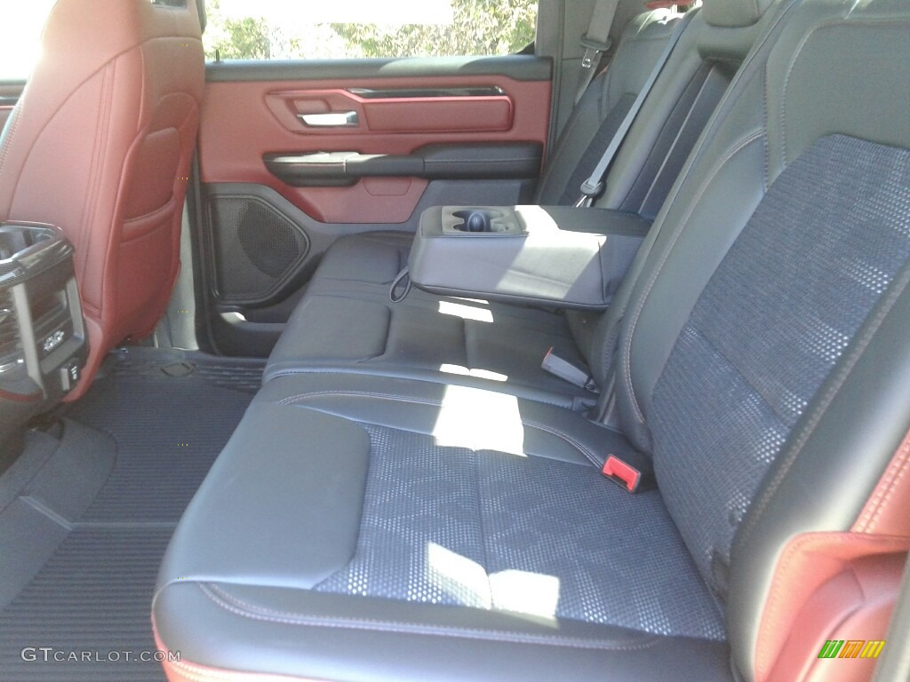 2019 1500 Rebel Crew Cab 4x4 - Diamond Black Crystal Pearl / Black/Red photo #10
